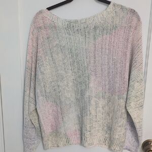 Sioni Sz L Pastel Knit Long Sleeve Sweater